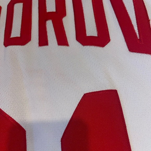 Sergei Fedorov starter Detroit Red Wings Jersey Mens Xl White Sewn 90s Clean nhl - Picture 3 of 8